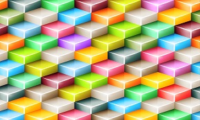 Color stereo box vector background